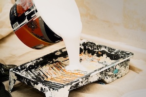 preparing to paint wall